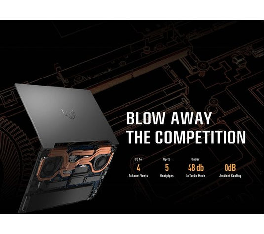 ASUS Gaming Laptop TUF FX507 - 12th Generation H-Series i5 16GB RAM 1TB SSD NVIDIA RTX 3050 Graphics 15.6" 144Hz FHD Screen