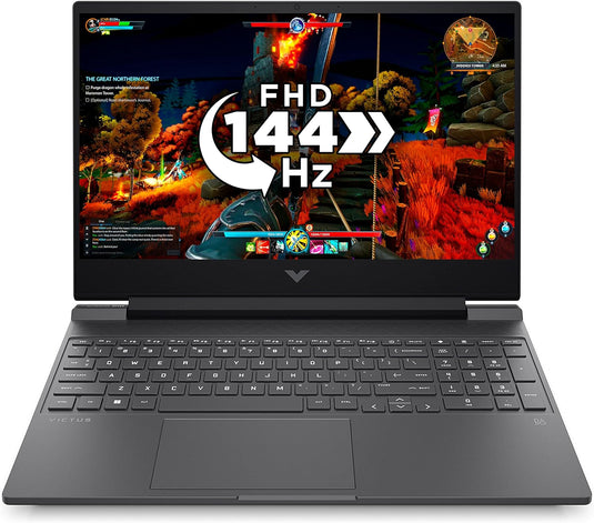 HP Gaming Laptop Victus 15-fb0003na - H-Series Ryzen 7 16GB RAM 512GB SSD Backlit Keyvoard NVIDIA RTX 3050 Graphics Bang & Olufsen Speakers 15.6" 144Hz IPS FHD Screen