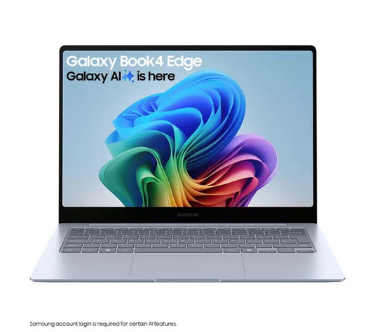 Samsung Laptop Galaxy Book4 Edge - Snapdragon X Elite Processor 16GB DDR5 RAM 512GB SSD 1.19KG Weight Backlit Keyboard 14" 3K AMOLED Touchscreen