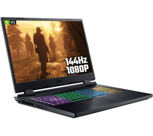 Acer Gaming Laptop Nitro AN517 - 12th Generation H-Series i7 16GB DDR5 RAM 1TB SSD NVIDIA RTX 4050 Graphics 4-Zone RGB Backlit Keyboard 17.3" 144Hz IPS FHD Screen